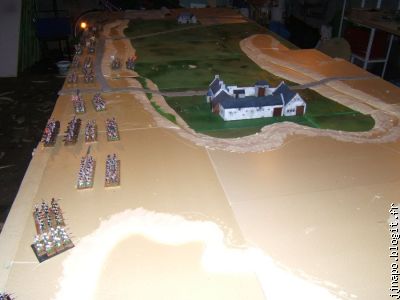 Le champ de bataille vu de l'Ouest