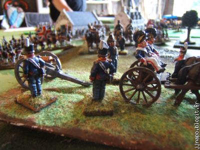 L'artillerie anglaise se met en batterie