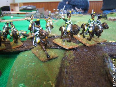 Les chasseurs à cheval français , terreur des tirailleurs autrichiens