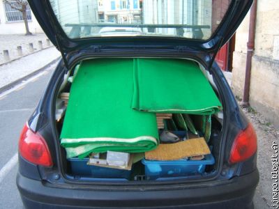 Puis les tapis. Là c'est en vrac. En fait je tasse, pour la vue AR