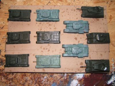 Les chars : Cromwell, Churchill, Achilles , plus un Sherman M4A3