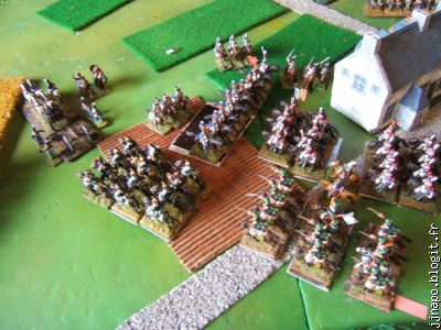 Les cuirassiers face aux Life Guards, avc des dragons légers de flanc