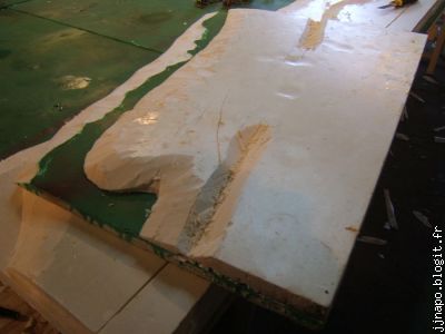 Les deux plaques de relief collés l'une sur l'autre