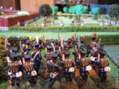 L'attaque française du côté du verger