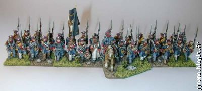 La landwehr soutient les troupes de lignes. Pas forte, mais nombreuse