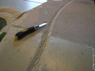 Le chemin creux travaillé au cutter
