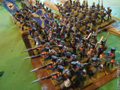 Les Prussiens, dont le nombre ne cesse d'augmenter