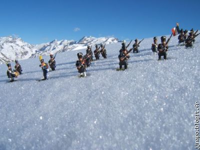 Par moins 30 degrés, les Français s'avancent courageusement