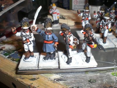 Les grenadiers du bon docteur Friedrich, en cours de peinture