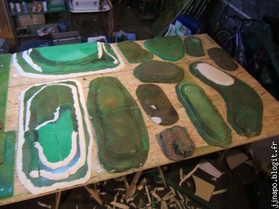 Quelques reliefs en préparation